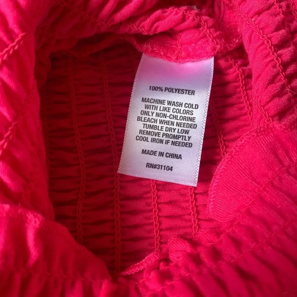 Crown & Ivy Crop Short Sleeve Shirt Size S Cropped Pink Casual Summer Vacation - Picture 6 of 8